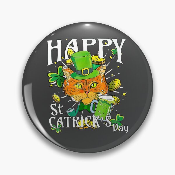 Item preview, Cat Shamrock Leprechaun  Happy St Patricks Day  designed and sold by spiersturtonk.