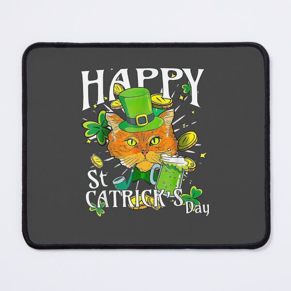Item preview, Cat Shamrock Leprechaun Happy St Patricks Day designed and sold by spiersturtonk.