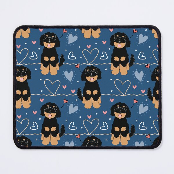 Item preview, LOVE Black Tan Phantom Goldendoodle Dog designed and sold by Lulupainting.