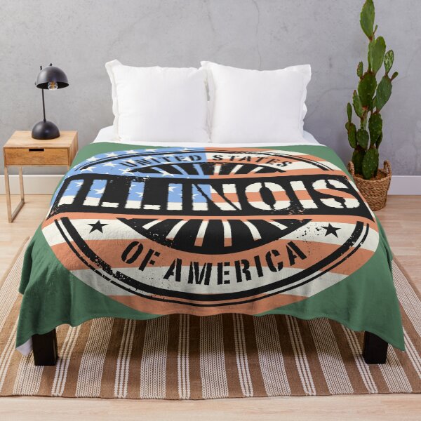 Item preview, Illinois, USA flag designed and sold by studio838.