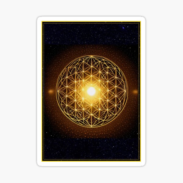 The flower of life poster for meditation, yoga & naturopathic practice Sticker