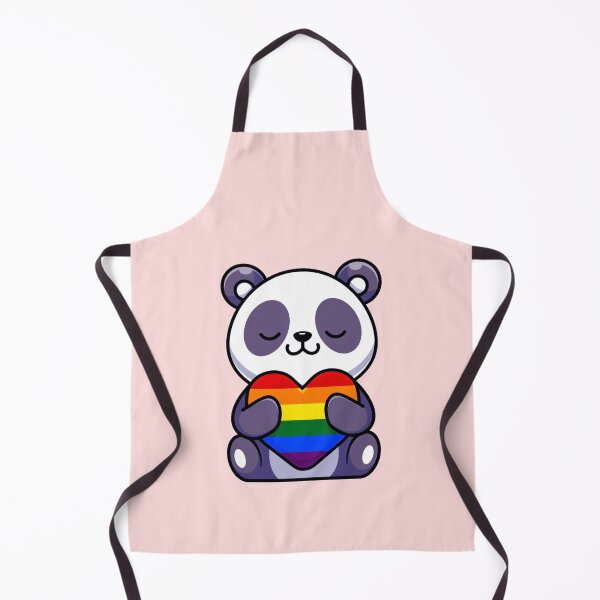 Item preview, Cute Panda with Rainbow Pride Flag Heart designed and sold by everything4eva.