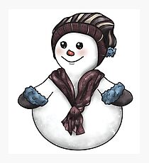 Snowlady - Knitted Hat Photographic Print