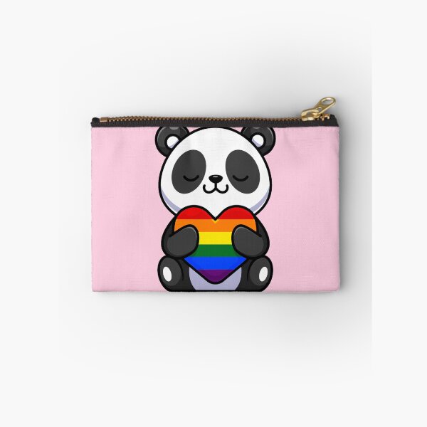 Item preview, Cute Panda with Rainbow Pride Flag Heart designed and sold by everything4eva.
