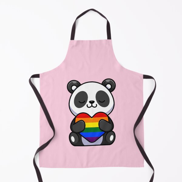 Item preview, Cute Panda with Rainbow Pride Flag Heart designed and sold by everything4eva.