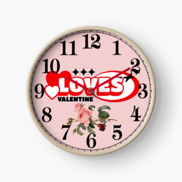 Valentine's day hearts Clock