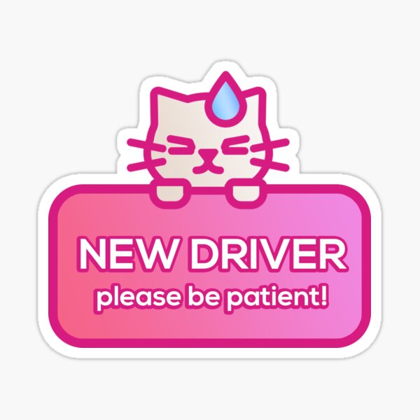 Nervous Driver Please Be Patient Meme Icon Stickers Decal 