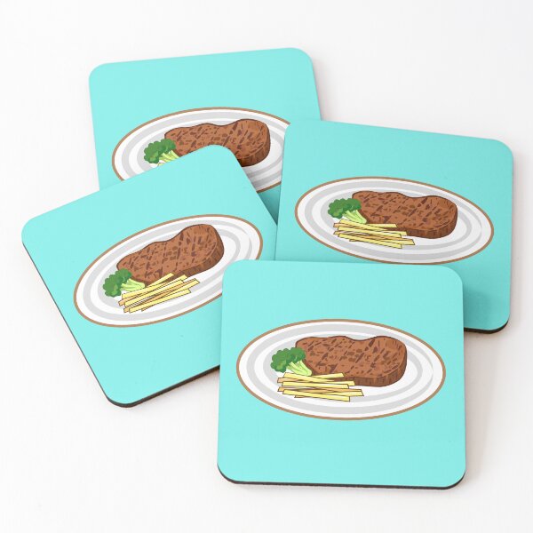 Item preview, Steak cartoon illustration designed and sold by Misscartoon.