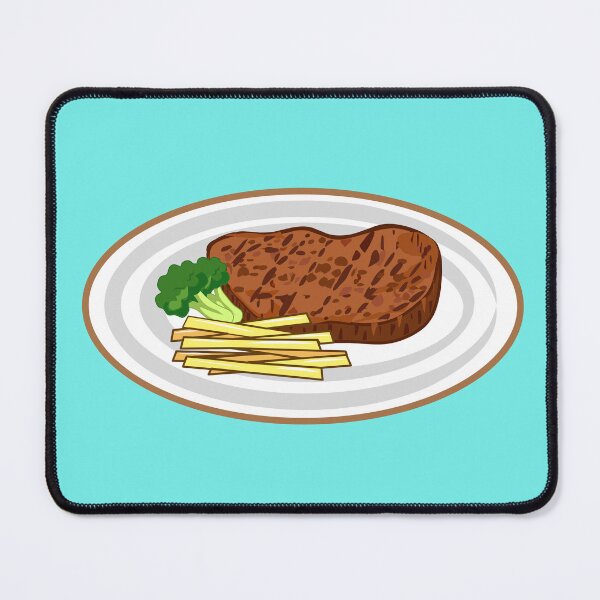 Item preview, Steak cartoon illustration designed and sold by Misscartoon.