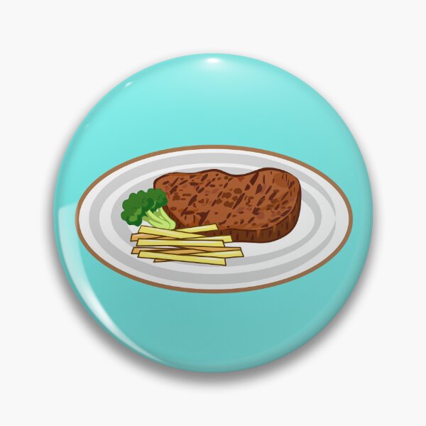 Item preview, Steak cartoon illustration designed and sold by Misscartoon.