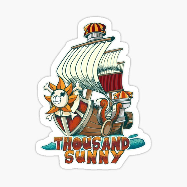 THOUSAND SUNNY Sticker for Sale by Eko Crowded