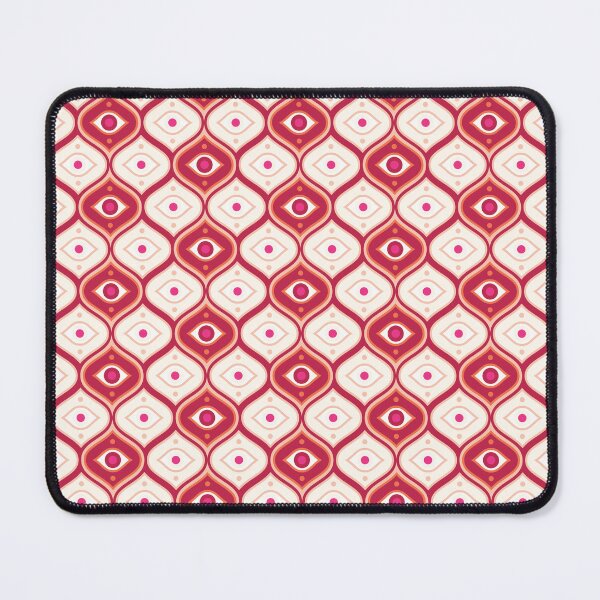 Item preview, Evil eye - vintage ogee pattern - peach, rust, cream designed and sold by Arubi-Art.