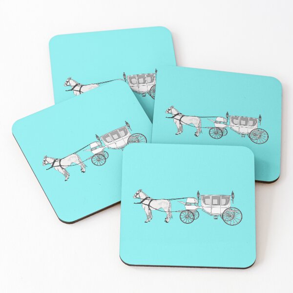 Item preview, Wedding horse & carriage cartoon illustration designed and sold by Misscartoon.