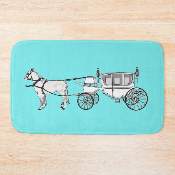 Item preview, Wedding horse & carriage cartoon illustration designed and sold by Misscartoon.