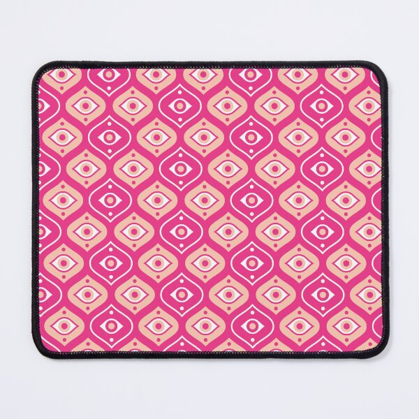 Item preview, Evil eye - vibrant ogee pattern - pink, peach designed and sold by Arubi-Art.