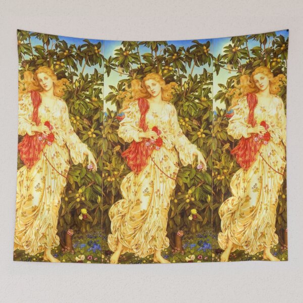 Item preview, Flora is an 1894 painting by Evelyn De Morgan. designed and sold by CristalleLisa.