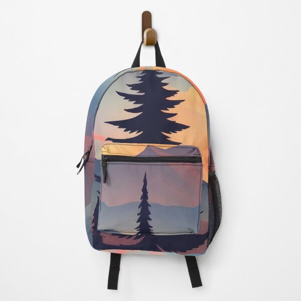 Item preview, Foggy Tree Mountain Landscape Minimalistic designed and sold by supeart.