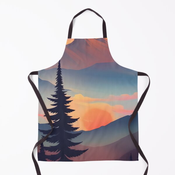 Item preview, Foggy Tree Mountain Landscape Minimalistic designed and sold by supeart.