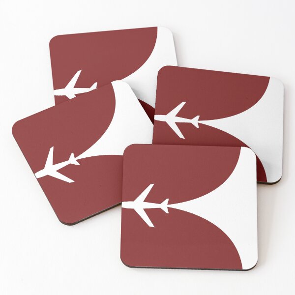Item preview, Airplane Silhouette Aviation Lover Dark Red Background designed and sold by Ikaroots.