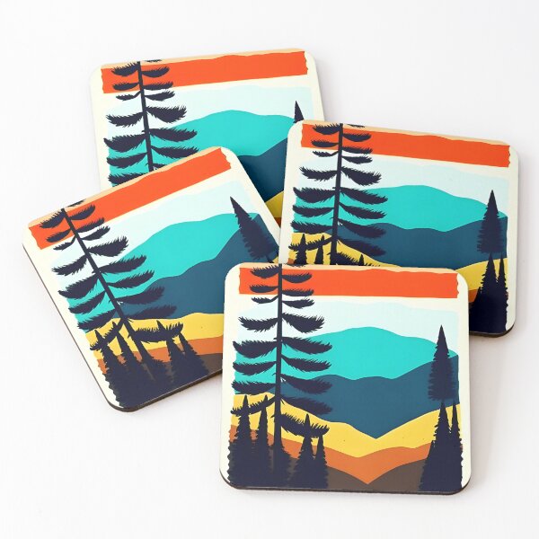 Item preview, Minimalistic Mountain View with Trees designed and sold by supeart.