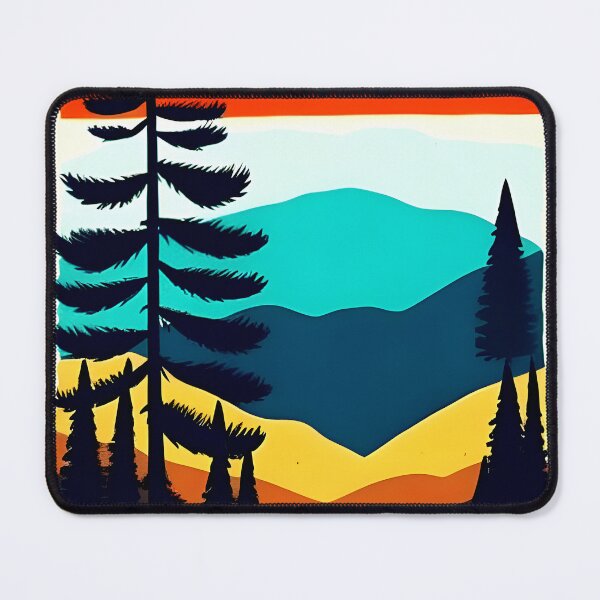 Item preview, Minimalistic Mountain View with Trees designed and sold by supeart.