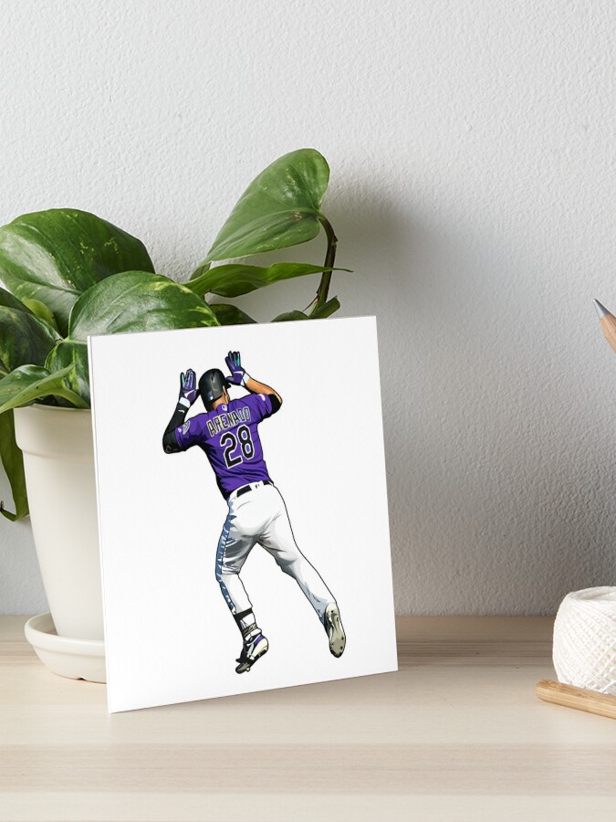 Nolan Arenado #28 Get Attention Art Board Print for Sale by vexeland