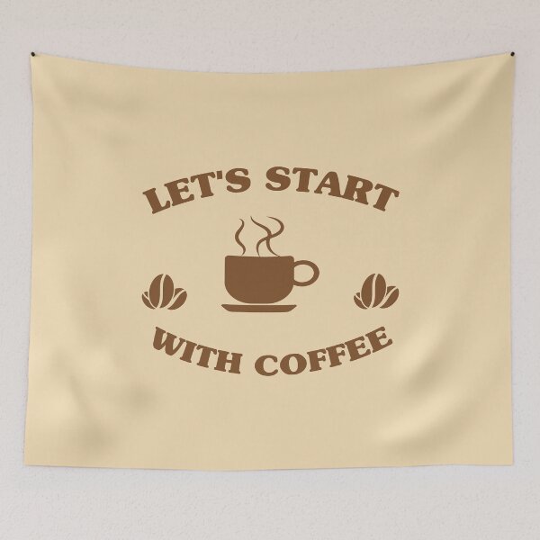 Item preview, funny coffee addicted quote let's start with coffee cool coffee lover designed and sold by Fivestars ⭐⭐⭐⭐⭐.