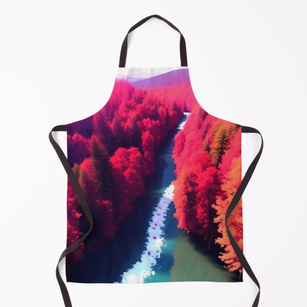 Item preview, Red Forest & River View Landscape Art designed and sold by supeart.