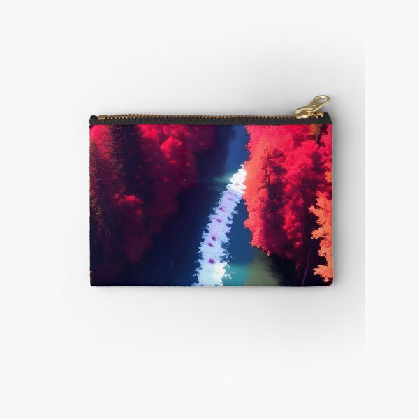 Item preview, Red Forest & River View Landscape Art designed and sold by supeart.