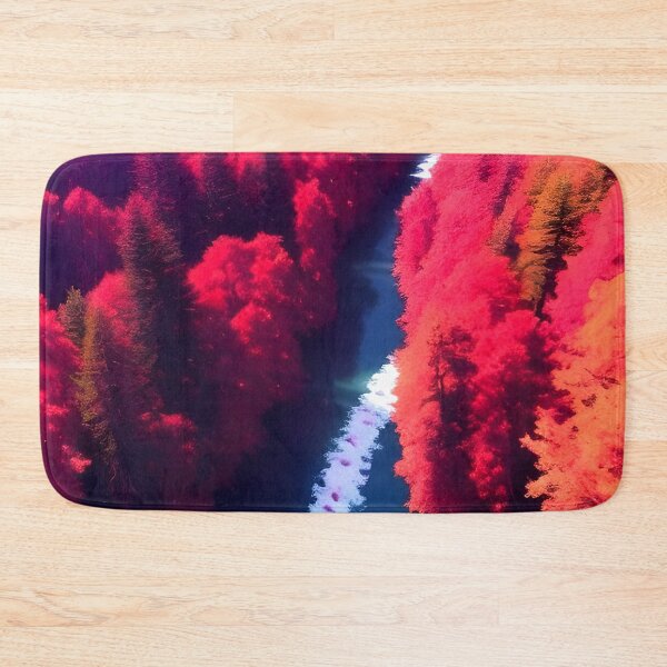 Item preview, Red Forest & River View Landscape Art designed and sold by supeart.