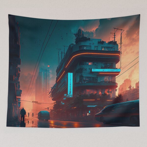 Item preview, Dystopian Cityscape designed and sold by D3monic.