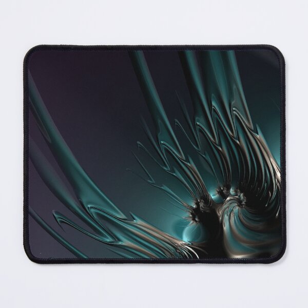 Item preview, Abstract Mandelbrot Set Fractal Art in Teal and Black designed and sold by Karen McFarland.