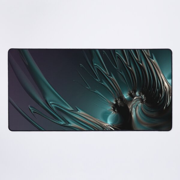 Item preview, Abstract Mandelbrot Set Fractal Art in Teal and Black designed and sold by Karen McFarland.