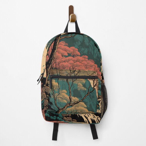 Item preview, Waterfall (Japanese Woodblock Style) designed and sold by rukesdesigns.