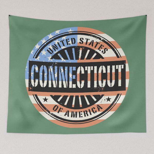 Item preview, Connecticut, USA flag designed and sold by studio838.