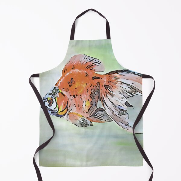 Item preview, Cartoon Style Ryukin Goldfish Acrylic Painting designed and sold by taiche.
