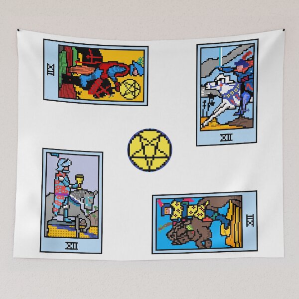 Item preview, Pixel Waite Tarot Minor Arcana Court Cards Knights - 85th Sticker Pack and Magnets designed and sold by Pixel Waite.