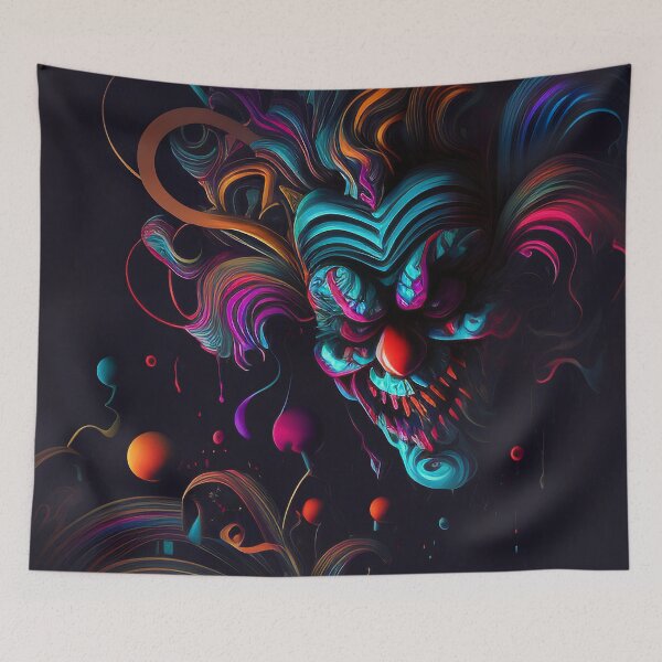 Item preview, Neon - Abstract - Insane - Evil - Killer - Clown Design designed and sold by TheHappyK.