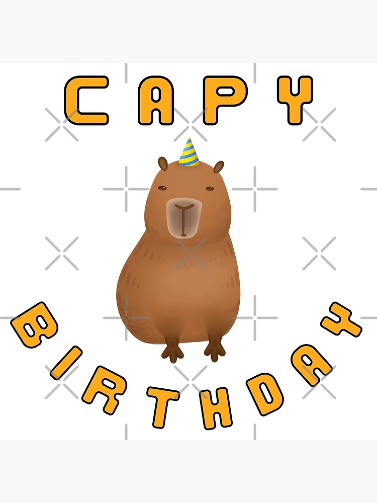 Cute funny capybara with a doughnut for capybara lovers Sticker for Sale  by Yarafantasyart in 2023