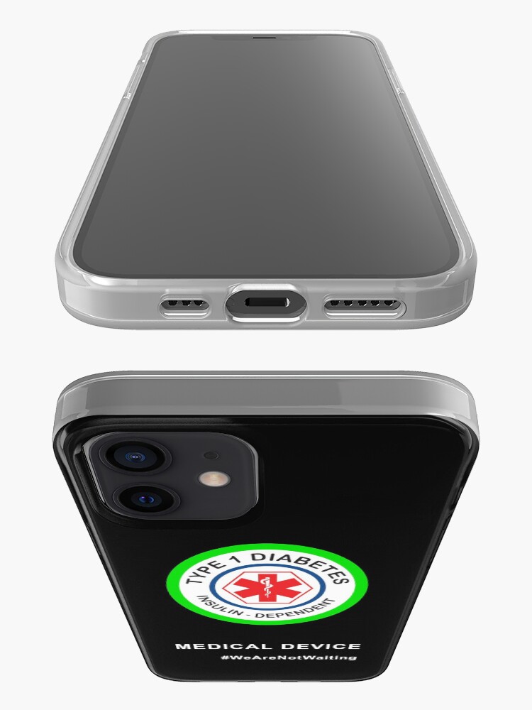 Alternate view of "Medical device" phone case (black) iPhone Case