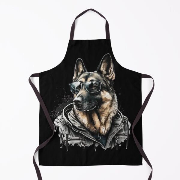 Item preview, German Shepperd K9 With Glasses And Leather Jacket Super Realistic designed and sold by adembulut.