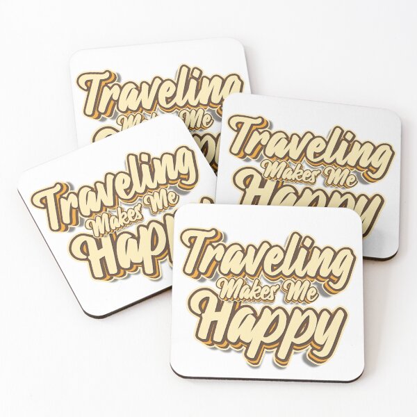 Item preview, Traveling makes me happy typography designed and sold by KondeHipe.