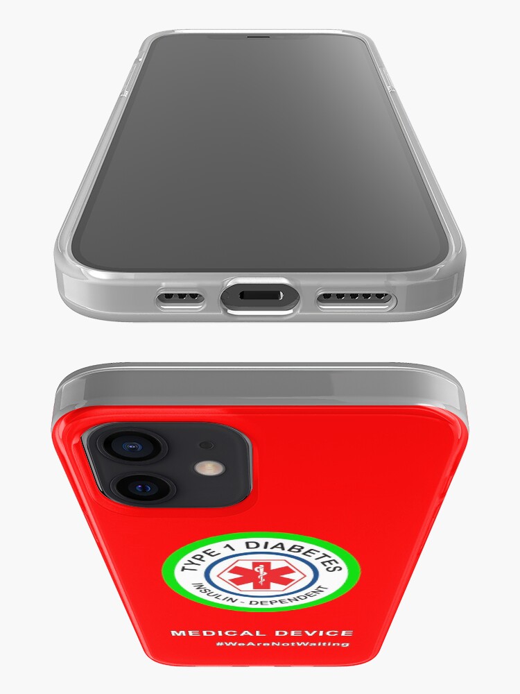 Alternate view of "Medical device" phone case (red) iPhone Case