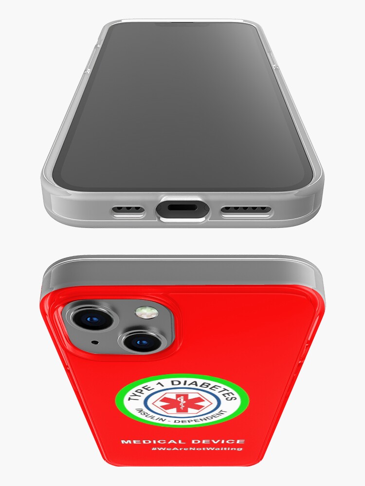 Alternate view of "Medical device" phone case (red) iPhone Case