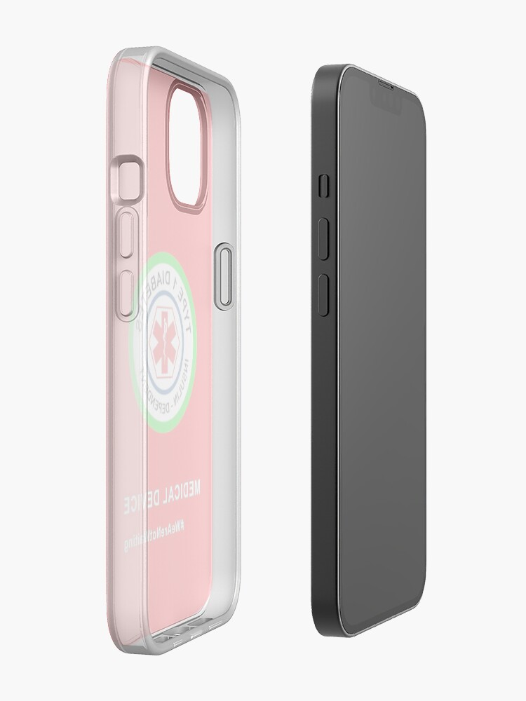 Alternate view of "Medical device" phone case (red) iPhone Case