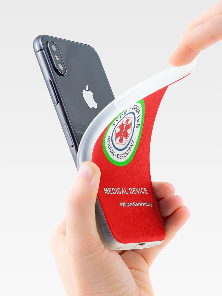 Alternate view of "Medical device" phone case (red) iPhone Case