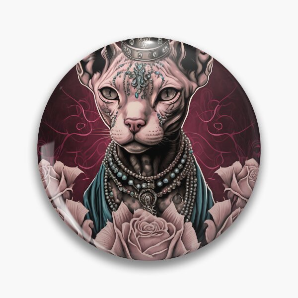 Item preview, Esfinge gótica y rosas designed and sold by Nocturne  Paws.
