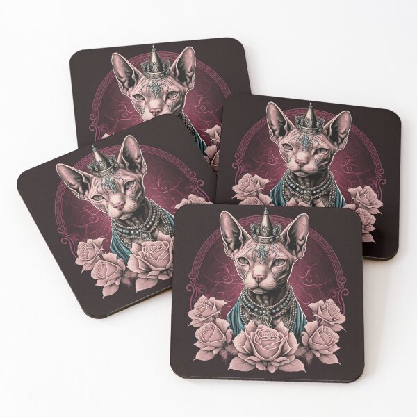 Item preview, Goth Sphynx And Roses designed and sold by Nocturne  Paws.