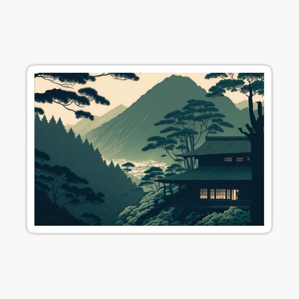 Item preview, Japanese Mountainside designed and sold by rukesdesigns.