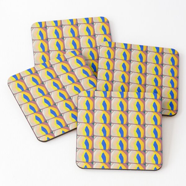 Item preview, Unique Colourful Shapes With Black Stripes Four Coloured Corners designed and sold by PodmenikArt.